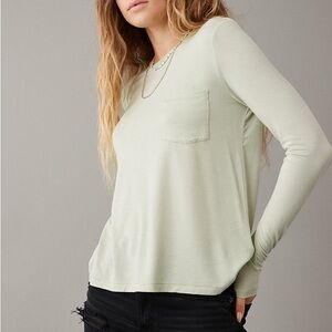 AE Soft & Sexy Long Sleeve Pocket Tee